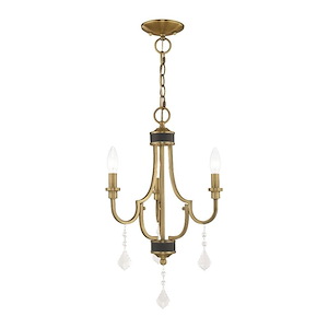 Glendale - 3 Light Mini Chandelier in New Traditional Style - 14 Inches wide by 22.25 Inches high - 831782