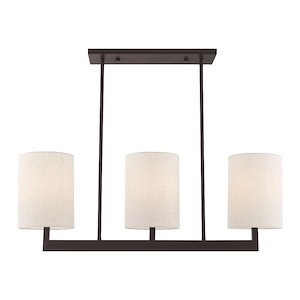 Hayworth - 3 Light Linear Chandelier in Contemporary Style - 7.5 Inches wide by 22 Inches high - 614633