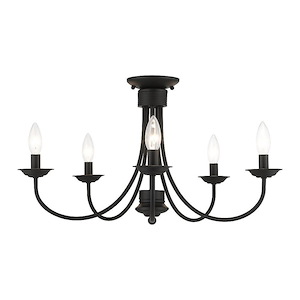 Estate - 5 Light Large Semi-Flush Mount In Style-13.25 Inches Tall and 24 Inches Wide