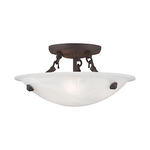 Oasis - 3 Light Flush Mount in Contemporary Style - 12 Inches wide by 7 Inches high