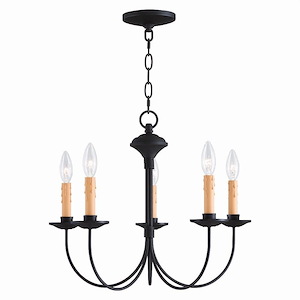 Heritage - 5 Light Chandelier in Farmhouse Style - 20 Inches wide by 17.5 Inches high