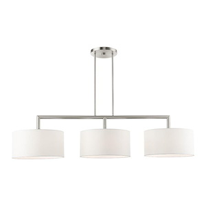 Meridian - 3 Light Linear Chandelier in Modern Style - 14 Inches wide by 18.25 Inches high