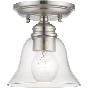 Moreland - 1 Light Small Semi-Flush Mount In Transitional Style-6.75 Inches Tall and 6.25 Inches Wide - 1220186