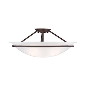 Newburgh - 3 Light Semi-Flush Mount In Transitional Style-8 Inches Tall and 20 Inches Wide - 1029748