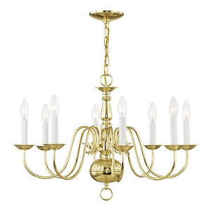 Williamsburgh - 8 Light Chandelier in Traditional Style - 26 Inches wide by 18 Inches high