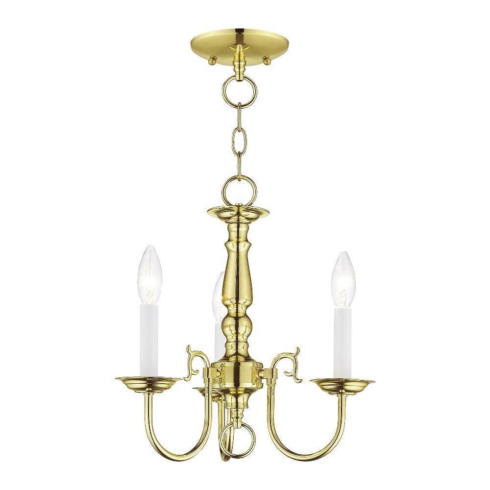 Livex Lighting - 5013 - Williamsburgh - 3 Light Mini Chandelier in  Traditional Style - 14 Inches wide by 14 Inches high