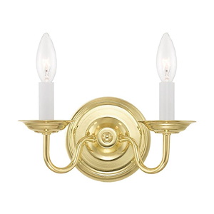 Williamsburgh - 2 Light Wall Sconce in Traditional Style - 10 Inches wide by 9 Inches high