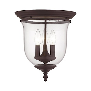 Legacy - 3 Light Flush Mount in Traditional Style - 11.5 Inches wide by 12.5 Inches high
