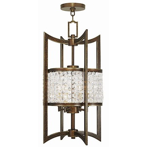 Grammercy - 4 Light Hanging Lantern in New Traditional Style - 12 Inches wide by 24 Inches high
