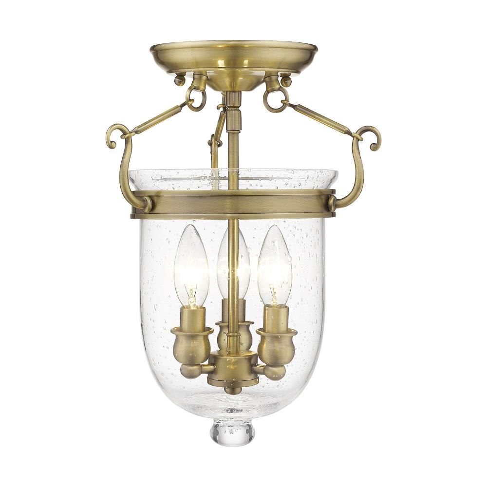Jefferson - 3 Light Flush Mount in Traditional Style - 10 Inches wide by 14 Inches high