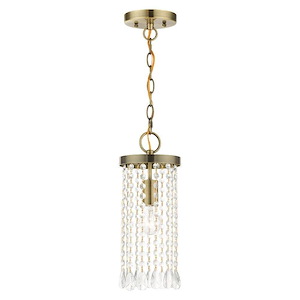 Elizabeth - 1 Light Mini Pendant in Glam Style - 6 Inches wide by 14.75 Inches high