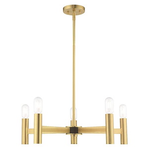 Copenhagen - 5 Light Chandelier in Mid Century Modern Style - 25 Inches wide by 18.5 Inches high