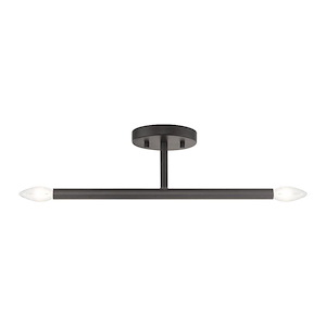 Copenhagen - 2 Light Semi-Flush Mount In Mid-Century Modern Style-5.25 Inches Tall and 5.13 Inches Wide