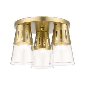 Bennington - 3 Light Flush Mount In Modern Style-8 Inches Tall and 13 Inches Wide - 1305732