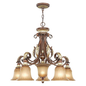 Villa Verona - 6 Light Chandelier in Mediterranean Style - 27 Inches wide by 24.75 Inches high