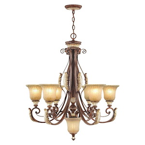 Villa Verona - 7 Light Chandelier in Mediterranean Style - 30 Inches wide by 34.5 Inches high