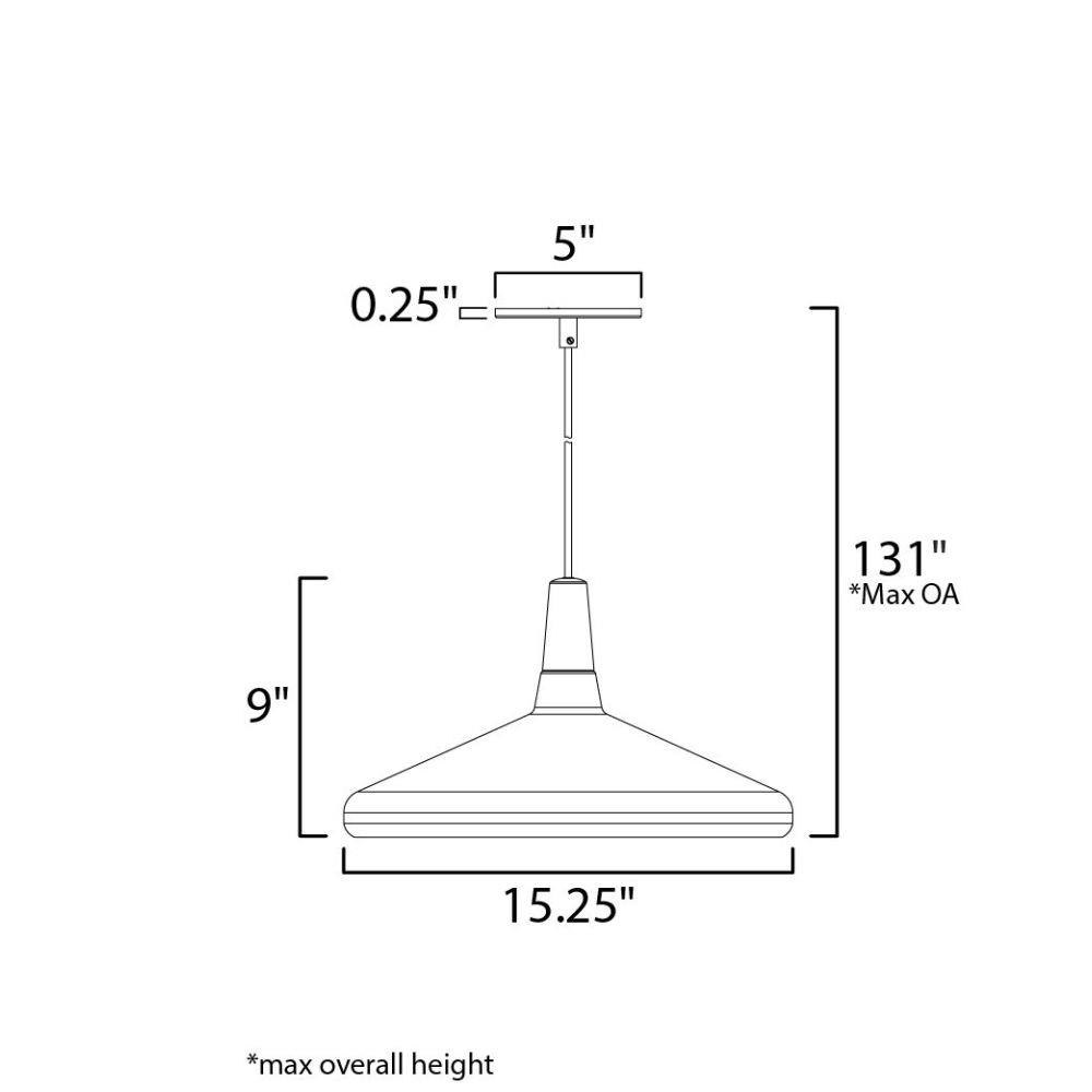 minimum´`* Maxim Lighting - 11354WNBK - Nordic-One Light Pendant-15.25 Inches