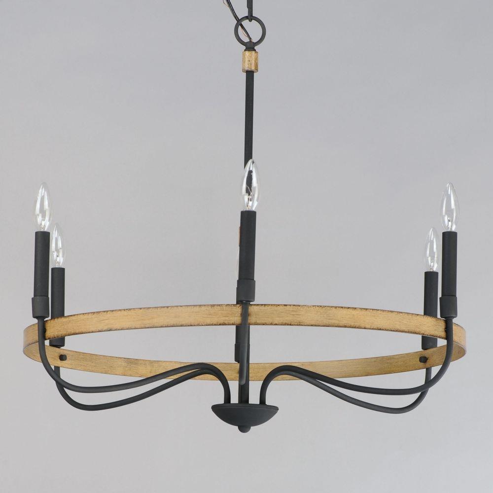 Maxim Lighting - 14446DWBK - Franklin - 6 Light Chandelier