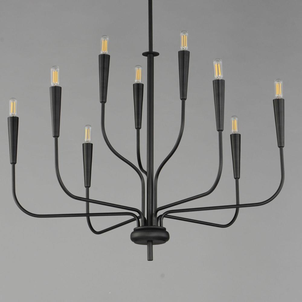 Maxim Lighting - 24819BK - Vela - 9 Light Chandelier-24 Inches