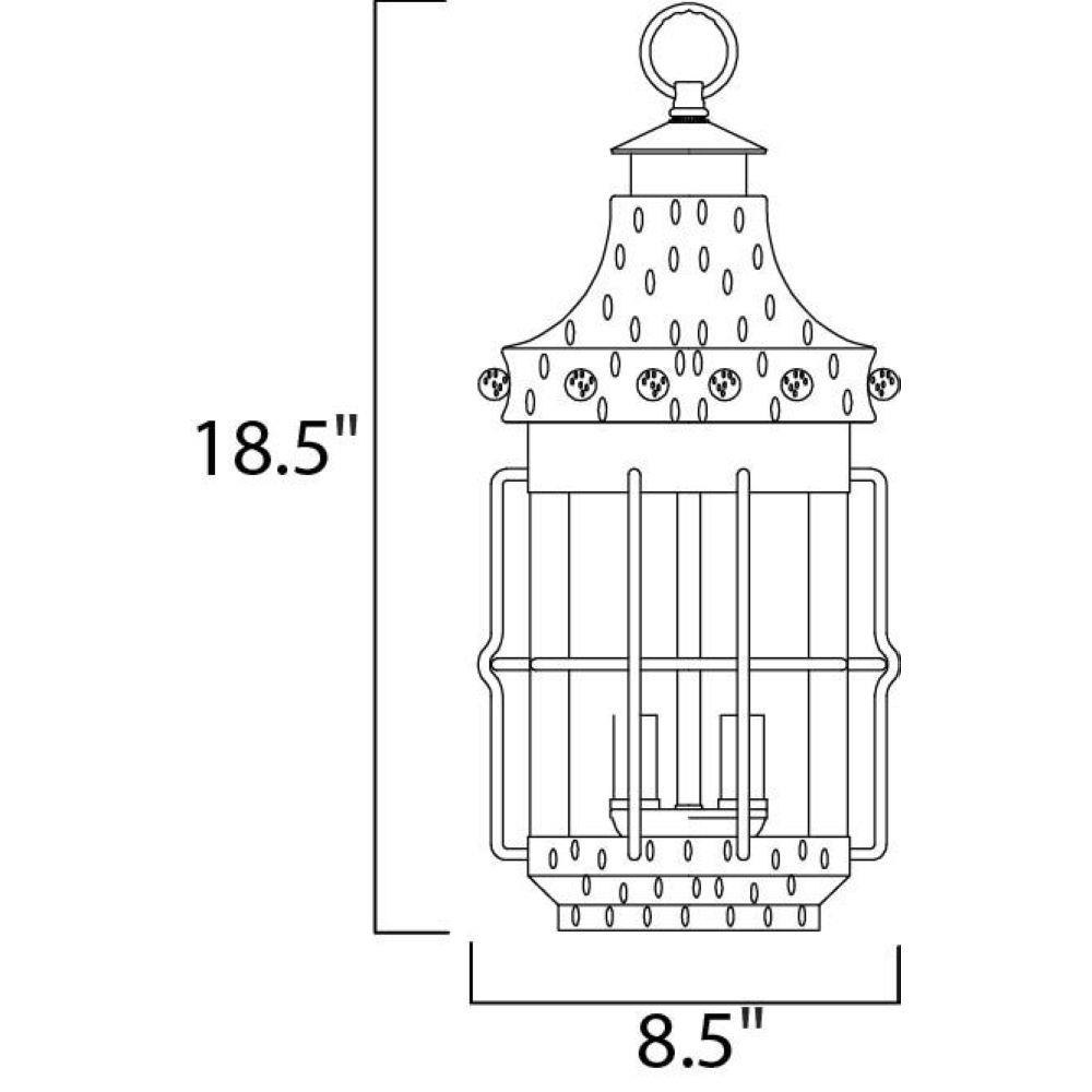 Maxim Lighting - 30088CDCF - Nantucket-3 Light Outdoor Hanging