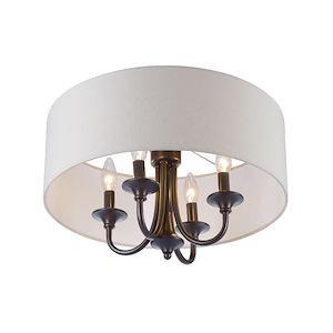 Bongo-Four Light Semi Flush Mount-18 Inches wide by 14.5 inches high