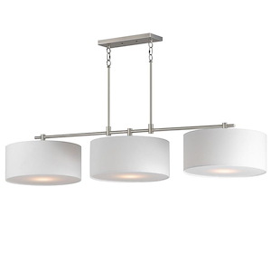 Bongo - 3 Light Linear Pendant-9.75 Inches Tall and 16 Inches Wide - 1326781