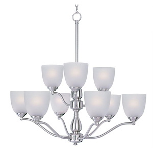 Stefan-Nine Light 2-Tier Chandelier in Contemporary style-30 Inches wide by 30 inches high - 1213556