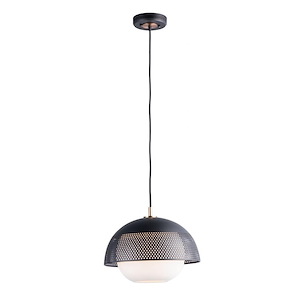 Perf - 9W 1 LED Pendant-11.25 Inches Tall and 14.25 Inches Wide - 1309404