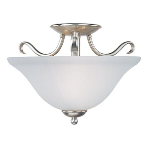 Basix-2 Light Semi-Flush Mount in Contemporary style-14 Inches wide by 10 inches high