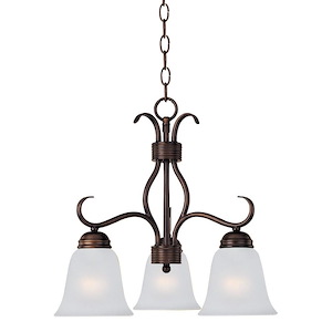 Basix-3 Light Mini Chandelier in Contemporary style-19 Inches wide by 18.25 inches high - 1213685