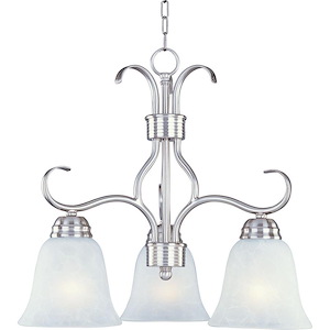 Basix-Three Light Chandelier in Contemporary style-19 Inches wide by 18.25 inches high - 213997