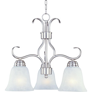 Basix-Three Light Chandelier in Contemporary style-19 Inches wide by 18.25 inches high - 213997