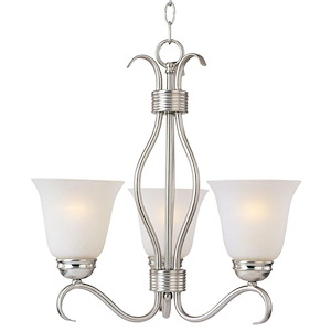 Basix-Three Light Chandelier in Contemporary style-15.75 Inches wide by 18.5 inches high - 213995