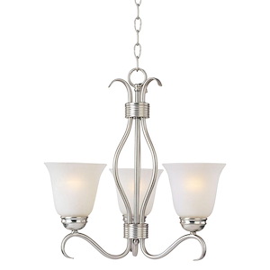 Basix-Three Light Chandelier in Contemporary style-15.75 Inches wide by 18.5 inches high - 213995