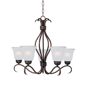 Basix-5 Light Chandelier in Contemporary style-26 Inches wide by 23.5 inches high - 1024545