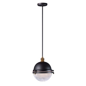 Portside-1 Light Outdoor Pendant in Industrial style-11.75 Inches wide by 13.25 inches high - 1027829