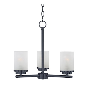 Corona-3 Light Chandelier in Contemporary style-16.5 Inches wide by 18 inches high