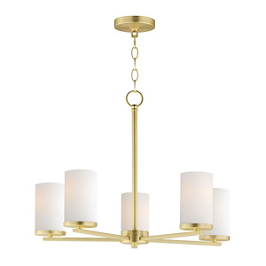 Lateral - 5 Light Chandelier-18.5 Inches Tall and 24 Inches Wide - 1342339