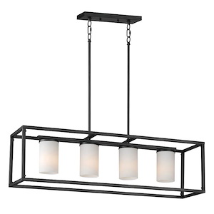 Lateral - 4 Light Linear Pendant-10 Inches Tall and 9.25 Inches Wide