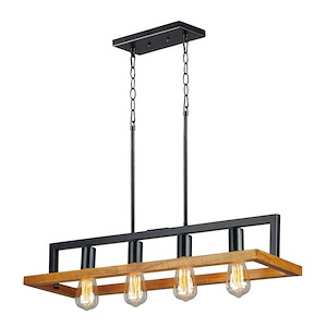 Black Forest - Four Light Linear Pendant - 819398
