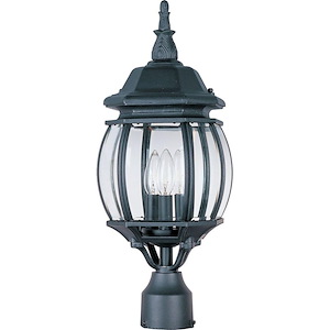 Crown Hill-Three Light Outdoor Post Mount in Early American style-8 Inches wide by 21 inches high