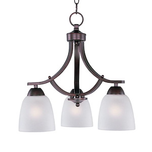 Axis-Three Light Chandelier in Transitional style-18 Inches wide by 16.25 inches high - 1090264