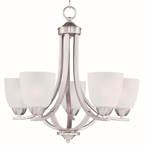 Axis-Five Light Chandelier in Transitional style-24 Inches wide by 20.5 inches high - 1090265