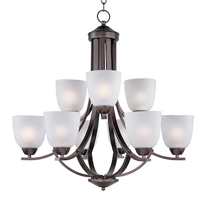 Axis-Nine Light 2-Tier Chandelier in Transitional style-28 Inches wide by 26.5 inches high - 1090266