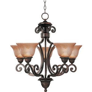 Symphony-5 Light Chandelier in Mediterranean style-26 Inches wide by 27 inches high