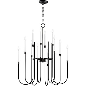 Tux - 12 Light Chandelier In Traditional Style-42 Inches Tall and 36 Inches Wide