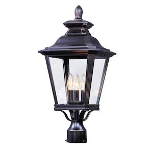 Knoxville-Three Light Outdoor Post Lantern in Early American style-11 Inches wide by 23.5 inches high