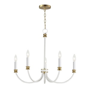 Charlton - 5 Light Chandelier In Traditional Style-22 Inches Tall and 26 Inches Wide