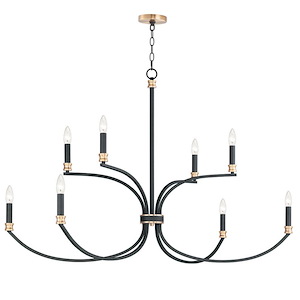 Charlton - 8 Light 2-Tier Chandelier In Traditional Style-24 Inches Tall and 48 Inches Wide - 1265820