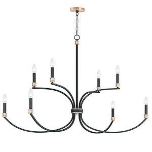 Charlton - 8 Light 2-Tier Chandelier In Traditional Style-24 Inches Tall and 48 Inches Wide